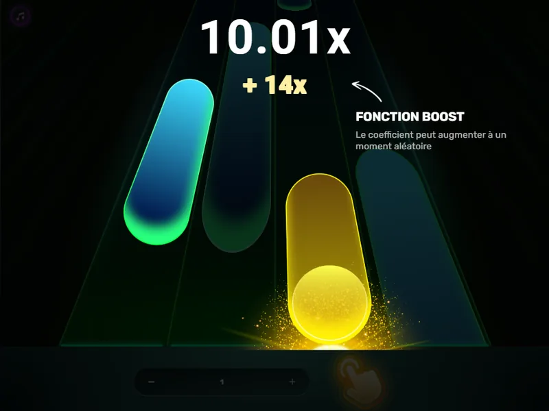 Play Me : la tuile dorée du Boost Mode, le compteur passe 10x